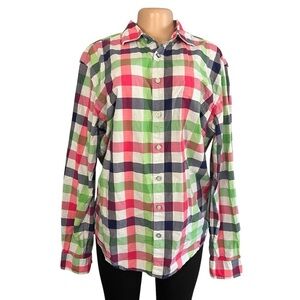 Rodd & Gunn Red, Green and Navy Plaid Long Sleeve Shirt